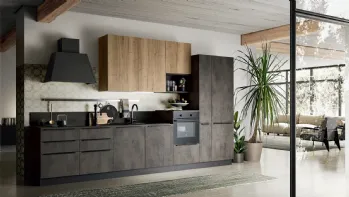 Cucina Moderna in linea effetto cemento Easy 021 di Ar-due
