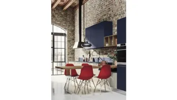 Cucina Moderna Loft Soft Blu e Wood Neve di Arrex