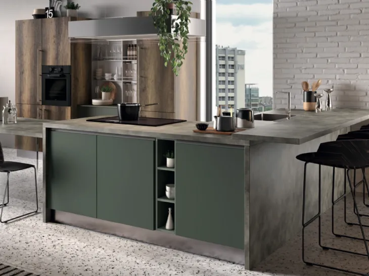 Cucina Moderna con penisola Azimut 02 di Essebi
