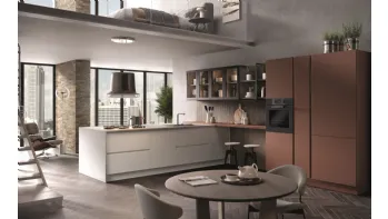 Cucina Moderna con penisola Azimut composizione 05 di Essebi