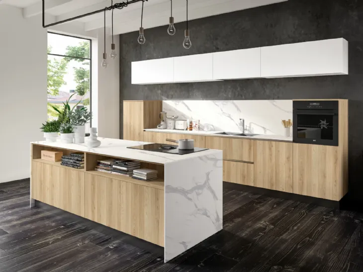 Cucina Moderna con isola Azimut composizione 07 di Essebi