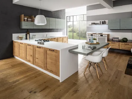 Cucina Moderna Curry Rovere Naturale di Arrex