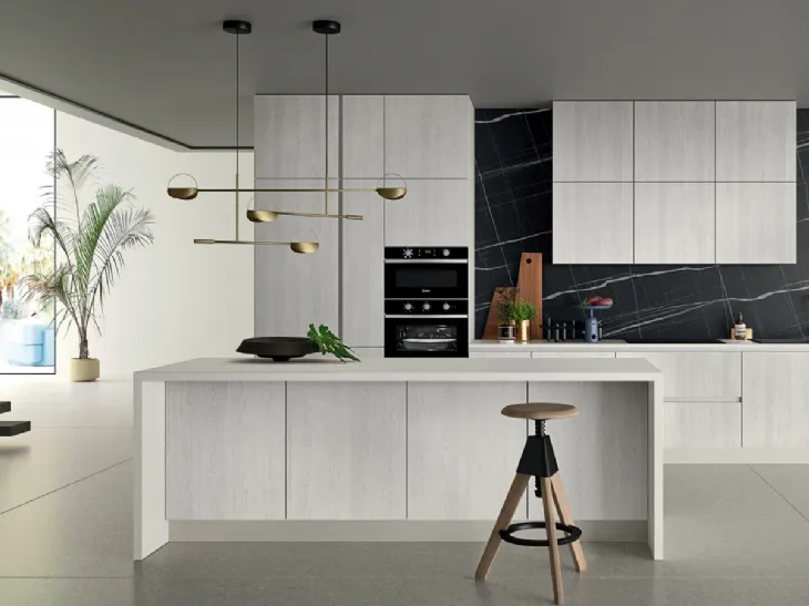 Cucina Moderna lineare in quercia Easy 001 di Ar-due