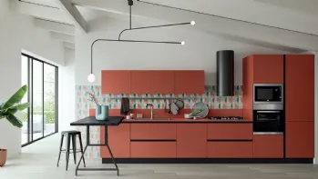 Cucina Moderna lineare in laccato opaco Easy 007 di Ar-due