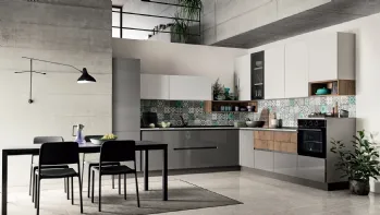 Cucina Moderna ad angolo in laccato lucido Easy 011 di Ar-due