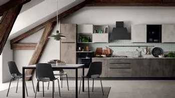 Cucina Moderna effetto cemento in linea Easy 018 di Ar-due