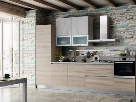 Cucina Moderna lineare in polimerico Easy 023 di Ar-due