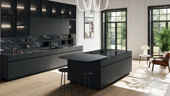 Cucina Moderna con isola Glass 03 di Arredo3
