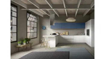 Cucina Moderna con penisola Gloss composizione 02 di Essebi