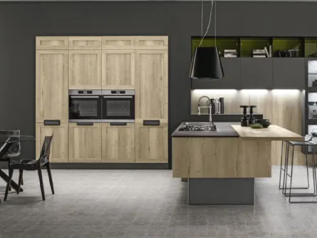 Cucina Moderna Iside Regina Farro e Grigio Orione laccato di Arrex