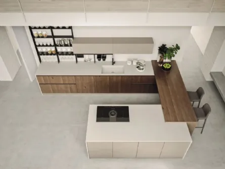 Cucina Moderna Loft Wood Cotto di Arrex