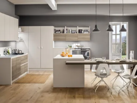 Cucina Moderna con isola Mango in Frassinato Style e Corda di Arrex