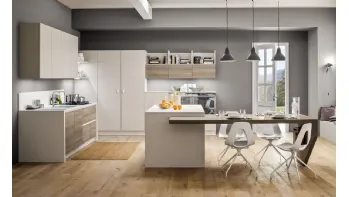 Cucina Moderna con isola Mango in Frassinato Style e Corda di Arrex
