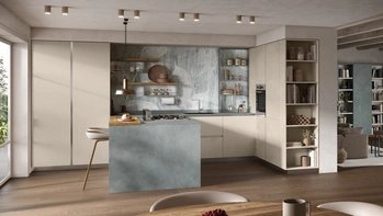 Cucina Moderna con penisola Materia 03 di Essebi