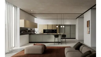 Cucina Moderna con penisola Meg 03 di Arredo3