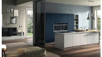 Cucina Moderna con penisola Seta 04 di Essebi