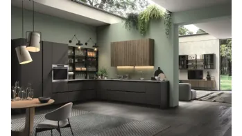 Cucina Moderna angolare Seta composizione 03 di Essebi