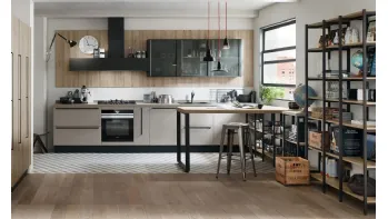 Cucina moderna Start Time Graffiato e Rovere di Veneta Cucine