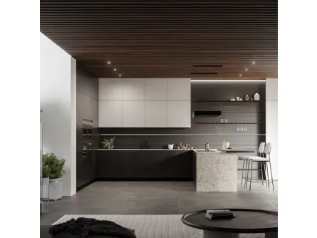 Cucina Moderna Wega 01 con penisola di Arredo3