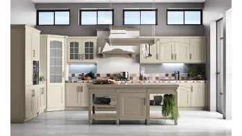 Cucina Shabby Chic angolare Morgana Decapé Ecru di Arrex