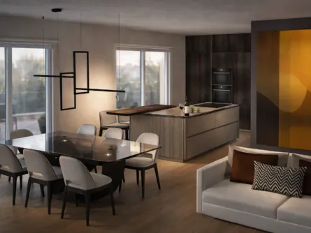 Cucina e living in un unico progetto