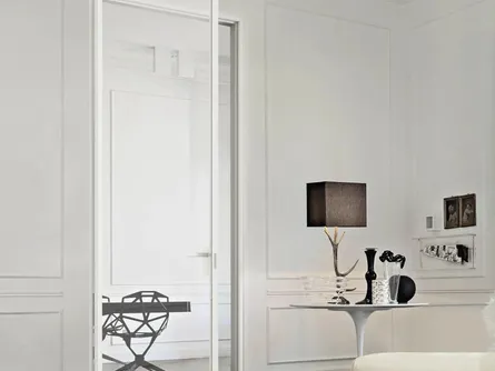 Porta per interni in vetro con telaio in alluminio Just Battente con Stipite di Doal