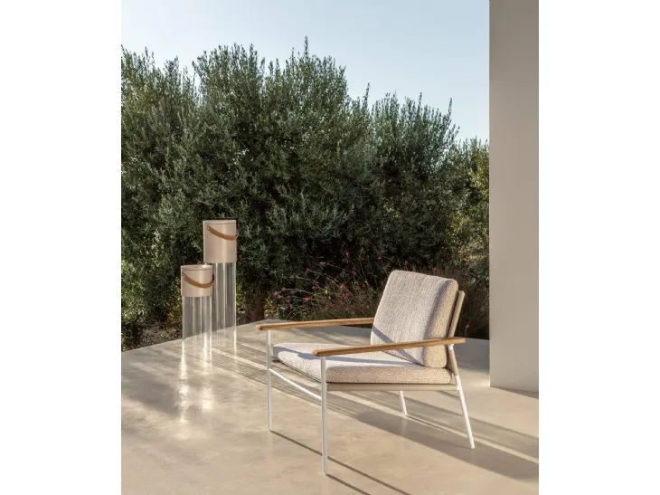 Poltroncina Lounge Allure in acciaio e tessuto di Talenti