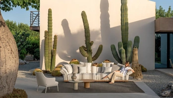 Divano Elton in tessuto imbottito di Talenti