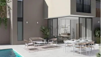 Arredo da esterno Jandia in alluminio e fibra sintetica di Bizzotto