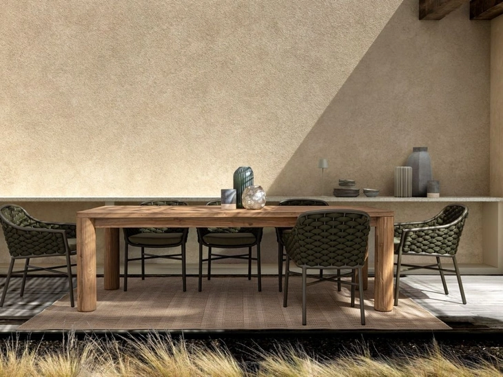 Tavolo Maverick in teak riciclato di Bizzotto