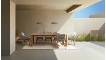 Tavolo Maverick in teak riciclato di Bizzotto